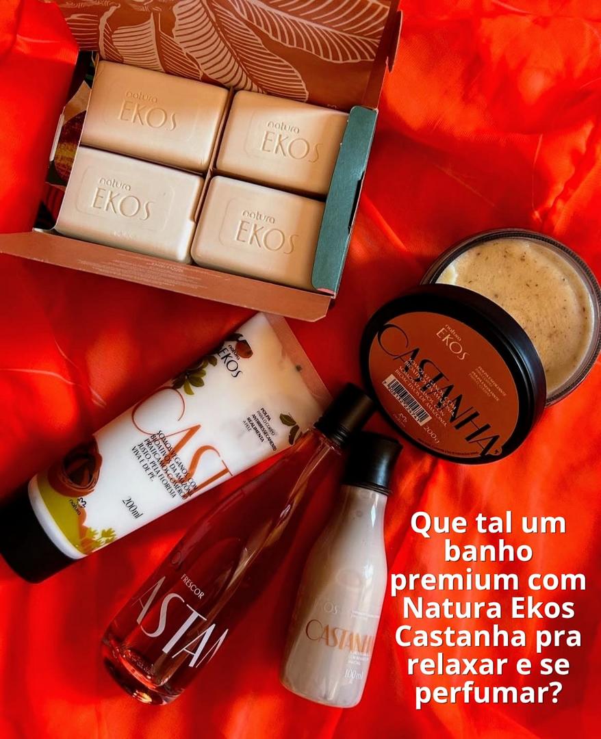 Que tal um banho premium com Natura Ekos Castanha para relaxar e se perfumar?