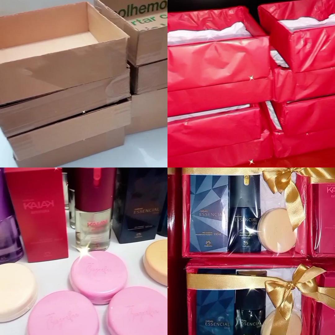 Como criar embalagens de presentes com caixas de papelão e montar kits para venda