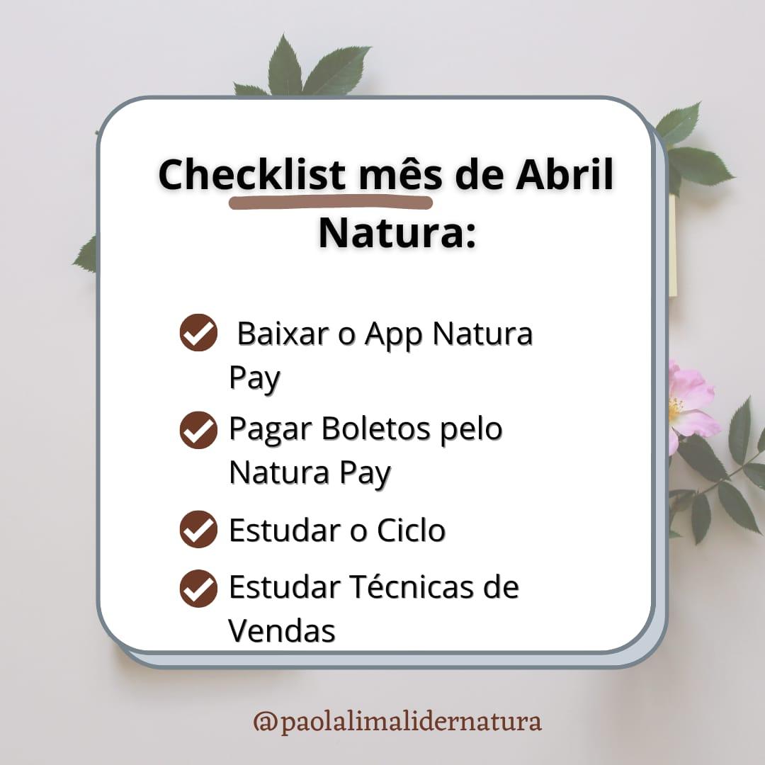 CheckList Mês de Abril na Natura