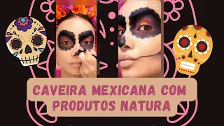 Como fazer maquiagem de caveira mexicana  Maquiagem caveira mexicana, Maquiagem  caveira, Maquiagem de caveira